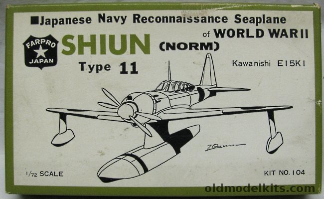 Farpro 1/72 Kawanishi E15K Norm Shiun Floatplane - (ex-Aoshima), 104 plastic model kit